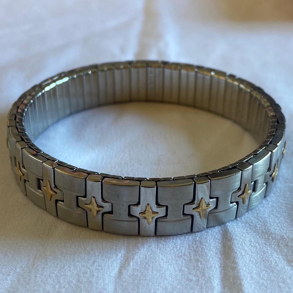 Milor Italy Stainless steel 18k stretch bracelet